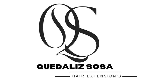Logo of Quedaliz Sosa Hair Extensions on a white background